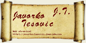 Javorko Tešović vizit kartica